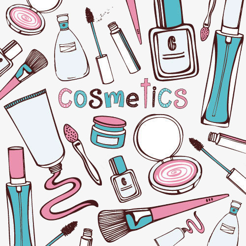 以简笔画描绘美妆与防护 化妆品与劳保用品的手绘艺术